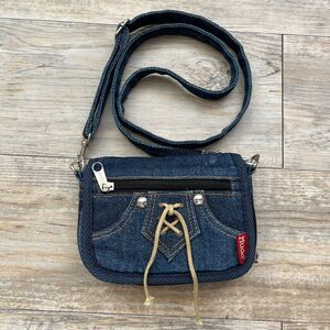 Y2K Mudd Denim Purse Jeans 2000s Totally Vintage Cute Small Crossbody Bag Blue